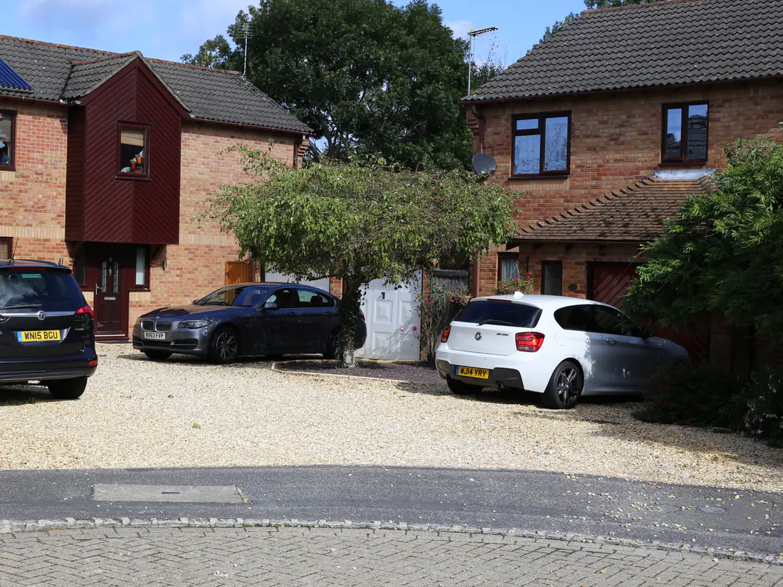 Gravel driveway and frontage